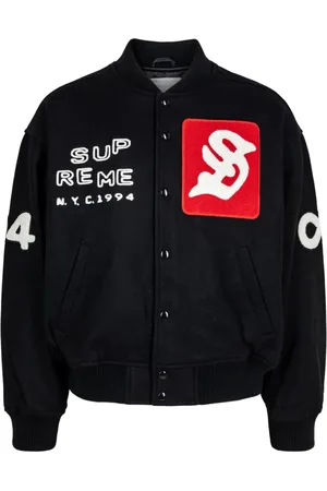 Supreme Universiteitsjack met patches