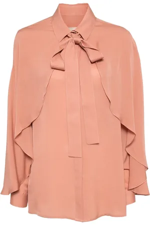 Elie saab Zijden blouse met cape