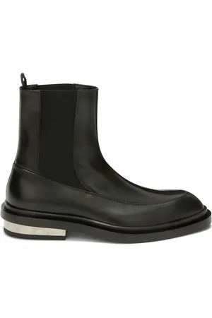 Jil Sander Leren enkellaarzen