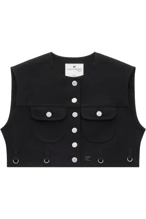 Courrèges Multiflex cropped denim gilet