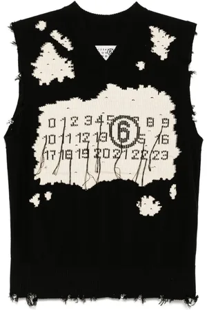 Maison Margiela Vest met jacquard