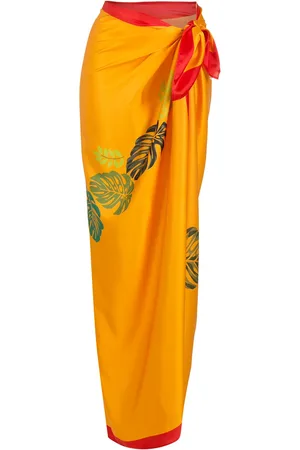 AMIR SLAMA Strandtuniek met palmbladprint