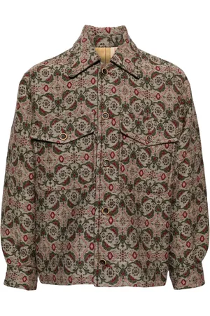 UMA WANG Shirtjack met jacquard