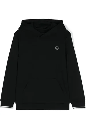 Fred Perry Katoenen hoodie met geborduurd logo