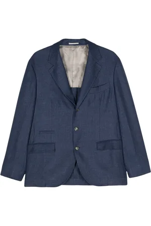 Brunello Cucinelli Blazer met enkele rij knopen