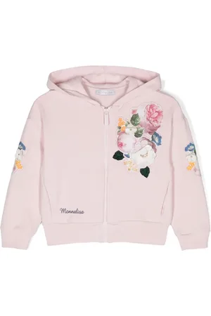 MONNALISA Hoodie met bloemenpatch