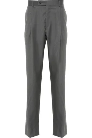 CARUSO Wollen broek met geplooid detail