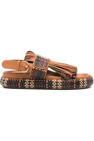 ULLA JOHNSON Alba leren sandalen