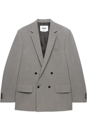 Msgm Gemêleerde blazer met dubbele rij knopen
