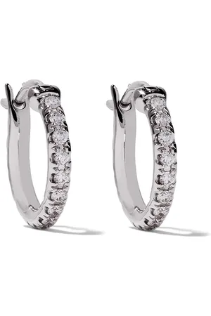De Beers 18kt witgouden DB Classic oorbellen met diamanten