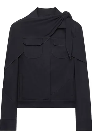 Courrèges Gedrapeerd denim truckerjack