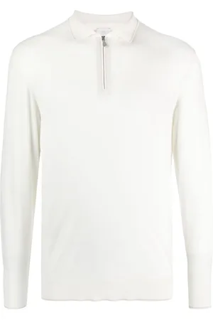 ELEVENTY Wollen poloshirt met halve rits