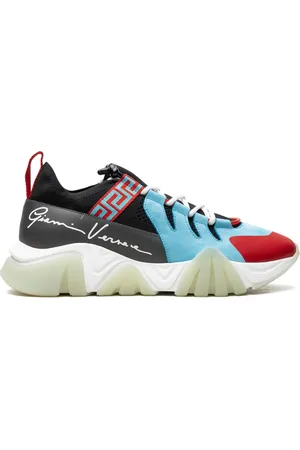 VERSACE Squalo "Light Blue/Red" sneakers