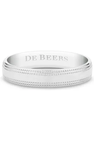 De Beers Platinum ring met gegraveerd logo