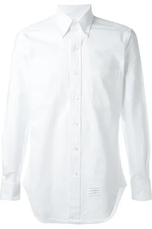 Thom Browne Classic Long Sleeve Shirt In White Oxford