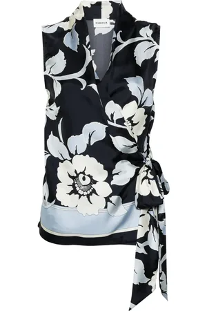 P.A.R.O.S.H. Fantasia zijden wikkelblouse