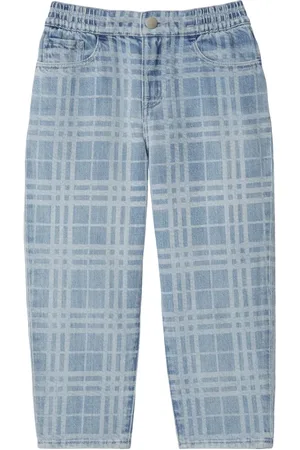 Burberry Japanese geruite spijkerbroek