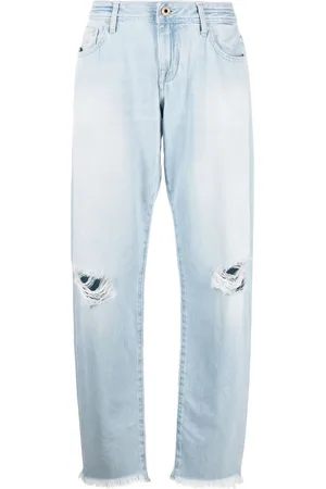 Jacob Cohen Jeans met gerafeld detail