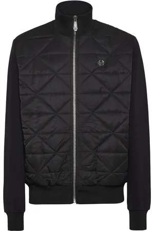 Philipp Plein Gewatteerd jack met logoplakkaat