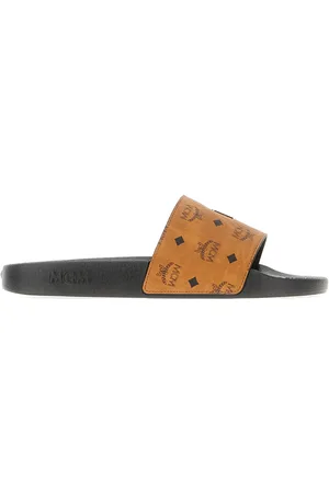 MCM Canvas slippers met print
