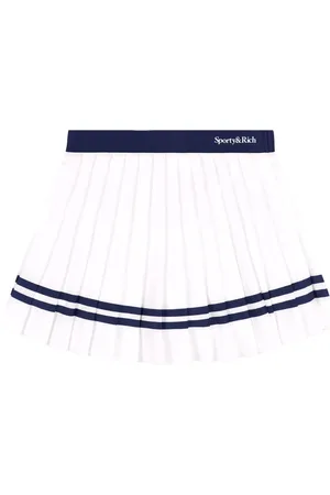 Sporty & Rich Plooirok met logoprint