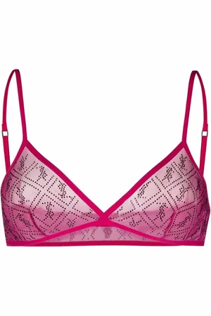 Saint Laurent Mesh bh verfraaid met logo