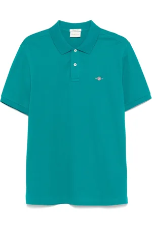 GANT Poloshirt met schildpatroon en korte mouwen