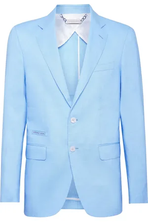 Philipp Plein Linnen blazer met enkele rij knopen