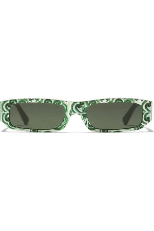 Dolce & Gabbana Maiolica zonnebril met rechthoekig montuur