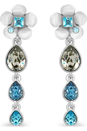 Oscar de la Renta Flower Teardrop clip