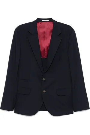 Brunello Cucinelli Blazer met enkele rij knopen