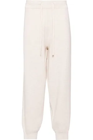 MAN ON THE BOON. Kasjmier broek met toelopende pijpen