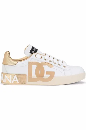 Dolce & Gabbana Portofino leren sneakers met logoprint