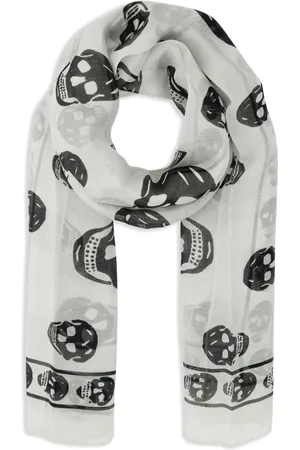 Alexander McQueen Sjaal met doodskop print