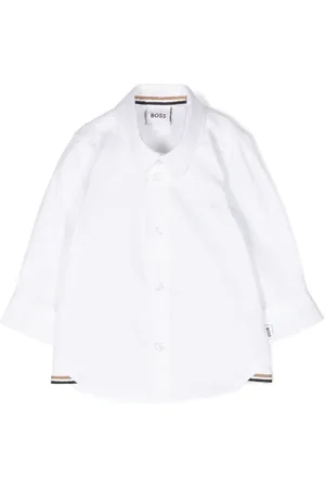 HUGO BOSS Katoenen shirt met geborduurd logo