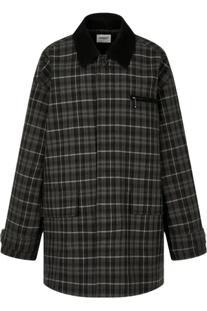 Studio Tomboy Jas met enkele rij knopen en tartan ruit