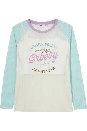 B+AB Geribbelde tanktop met tekst