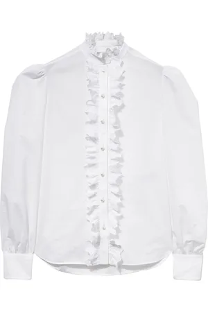 Puccini Katoenen shirt met ruches