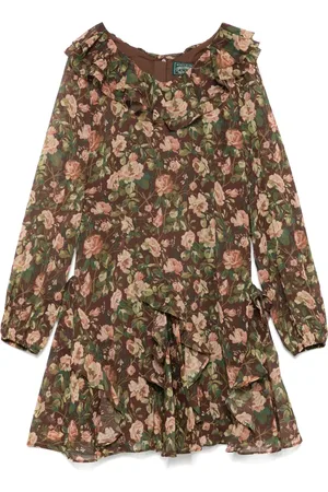 Ralph Lauren Chiffon jurk met patchwork