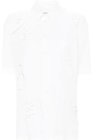 Isabel Marant Bilya blouse met broderie anglaise