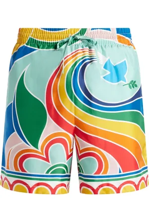 Casablanca Le Pouvoir Des Fleurs zijden shorts