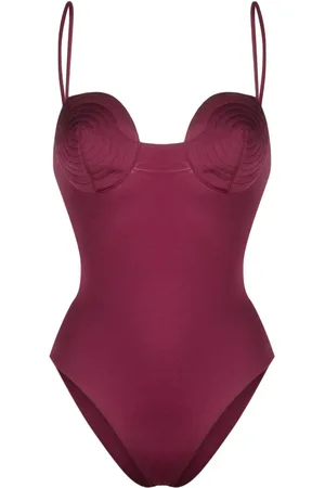 Noire Swimwear Badpak met tonaal stiksel