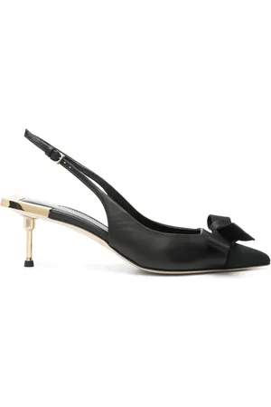 Elisabetta Franchi 50 mm slingback pumps met strikdetail