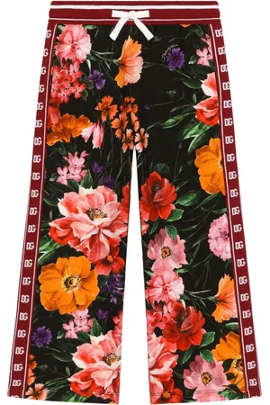 Dolce & Gabbana Joggingbroek met bloemenprint en wijde pijpen