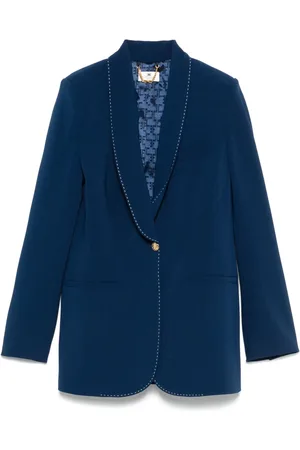 Elisabetta Franchi Crêpe blazer met contrasterendste stiksels