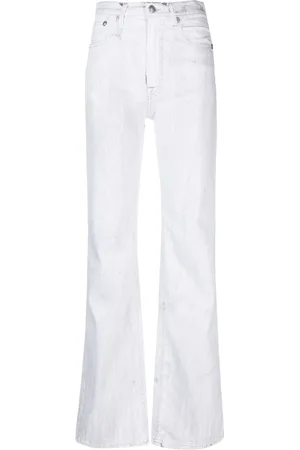 R13 Jeans met gebarsten effect