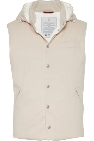 Brunello Cucinelli Wollen bodywarmer met capuchon