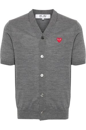 Comme des Garçons Wollen vest met hartpatch