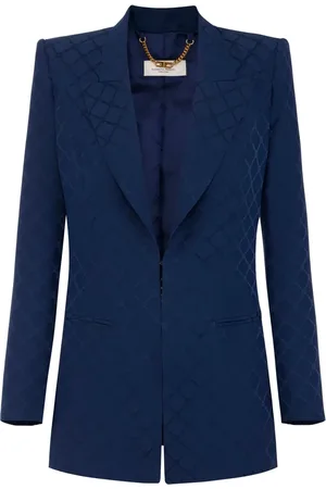 Elisabetta Franchi Satijnen blazer met jacquard
