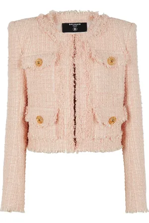 Balmain Kraagloos tweed jack